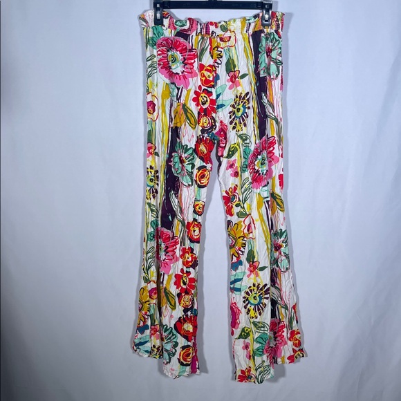 JAMS WORLD 50 YEARS WOMENS FLORAL PANTS PINK LARGE MADE IN HAWAII - Picture 5 of 5